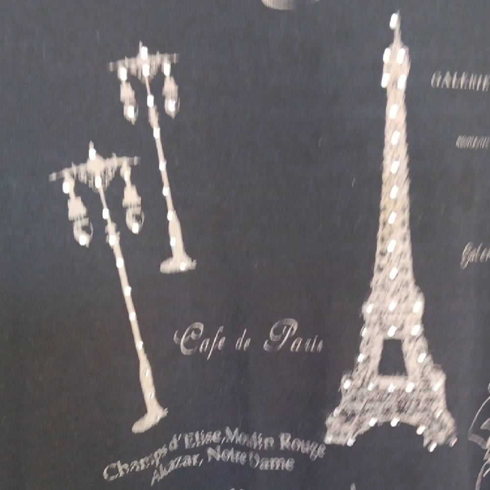 Jess And Jane Womens Rhinestone Paris Eiffel Tower Graphic Top Size XL - Picture 4 of 7